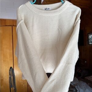 Wild Fable Cream Crew Neck Sweater